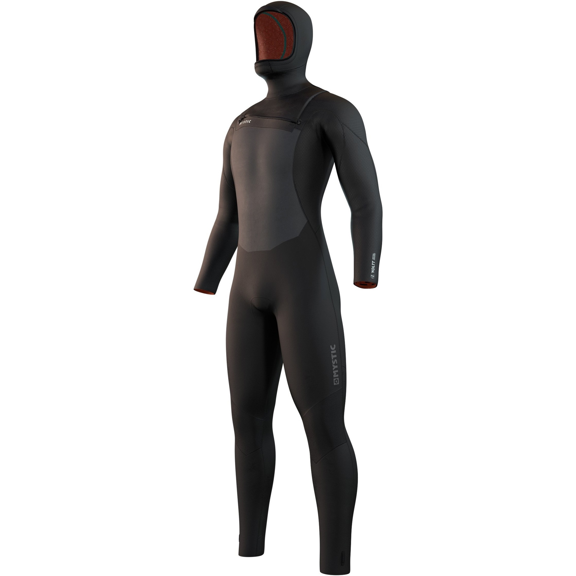 2026 Mystic Mens Voltt 6/4/3mm Chest Zip Hooded Wetsuit 35000.220000 - Black